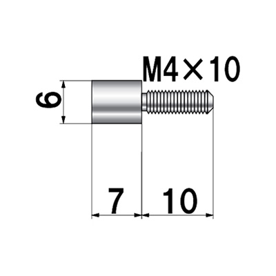 ディスプレイパーツ POPIC ボルトタイプ NO.6-B-7 屋内用(商品コード：025999)