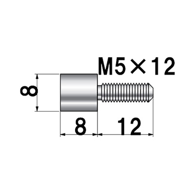 ディスプレイパーツ POPIC ボルトタイプ NO.8-B-8 屋内用(商品コード：026003)