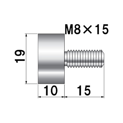 ディスプレイパーツ POPIC ボルトタイプ NO.19-B-10 屋内用(商品コード：026033)