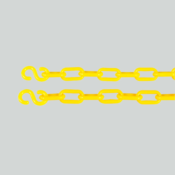 S字フック付きプラスチックチェーン イエロー(商品コード：027391)
