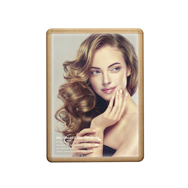 PGライトLEDスリム PG-32R 屋内用 半ツヤ木目けやき調 B2 R型 スタンド仕様(商品コード：060183)