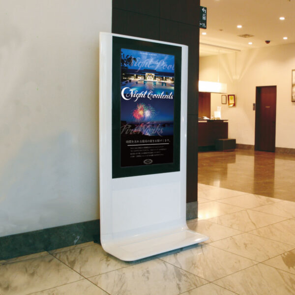 デジタルサイネージ用スタンド 46～50インチ ホワイト IS-49A1(商品コード：074602)