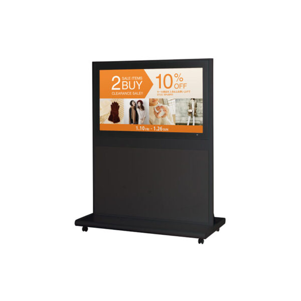 デジタルサイネージ用スタンド 46～50インチ ブラック VYS-49A1(商品コード：074607)