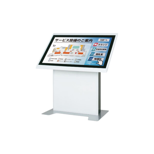 デジタルサイネージ タッチパネル専用スタンド 50インチ ホワイト ISF-50A1(商品コード：074638)