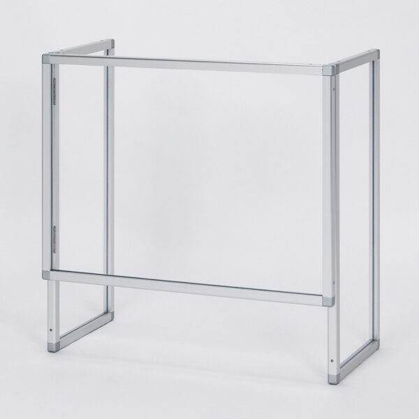 アルモード 卓上パーテーション アクリル 三面（開口あり） 4354C 600×600(商品コード：082942)