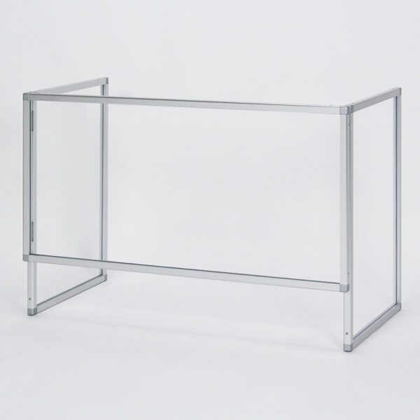 アルモード 卓上パーテーション アクリル 三面（開口あり） 4355C 900×600(商品コード：082943)