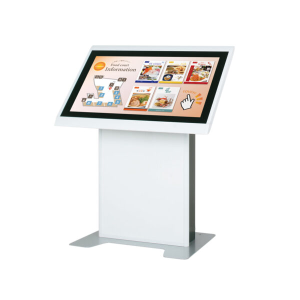 デジタルサイネージ タッチパネル専用スタンド 40インチ ホワイト ISF-43A1(商品コード：139770)