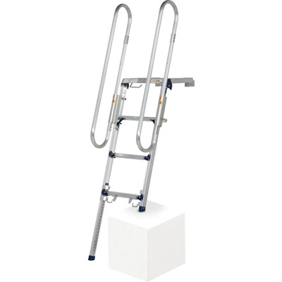 ピカコーポレイション トラック昇降ステップ 手すり付き DXF-14TEA 435-4815(商品コード：157610)