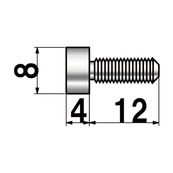 ディスプレイパーツ POPIC ボルトタイプ NO.8-B-4 屋内用(商品コード：165422)