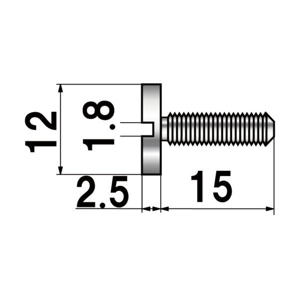 ディスプレイパーツ POPIC 半球型ボルトタイプ NO.12BB-2 屋内用(商品コード：165425)