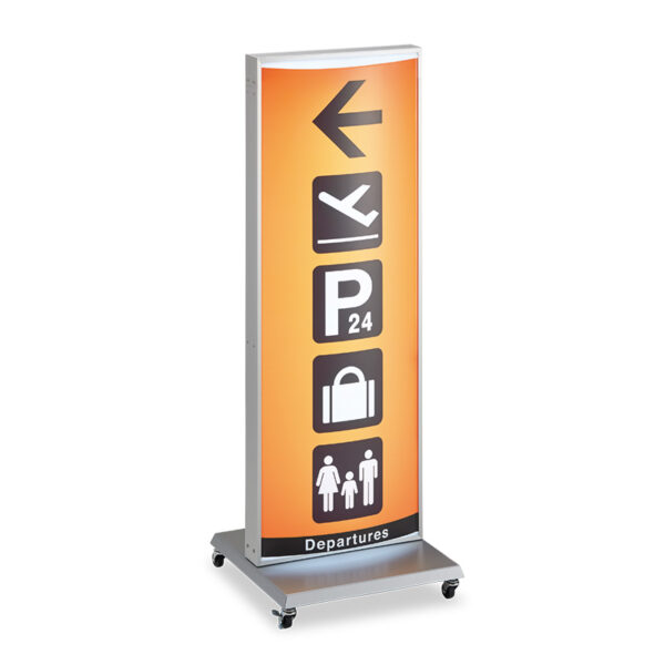 電飾スタンド看板 ADO-700T-LED シルバー 本体のみ (商品コード：012358)