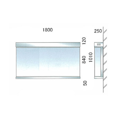 ステンレス掲示板 PKS4-1810 壁付(商品コード:022304)