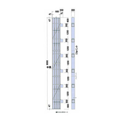 三和サインワークス 押縁ステン890 LLT69-88 W800×H9000 (商品コード：012542)