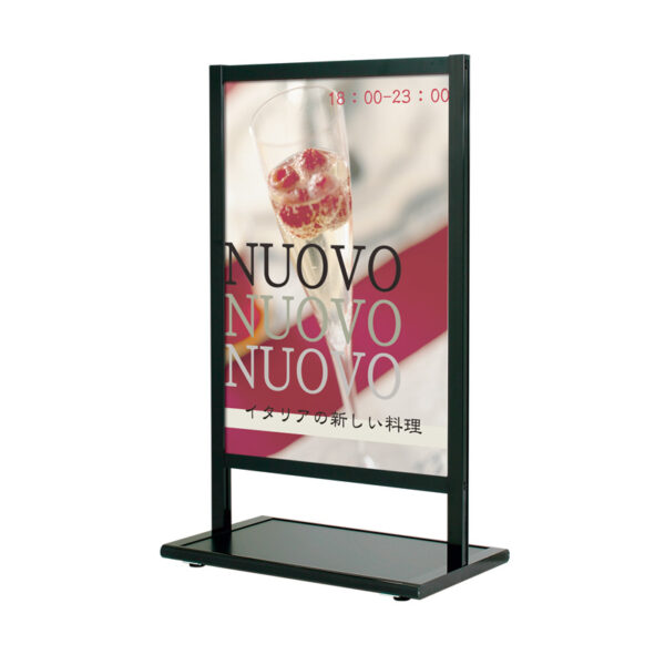 パネルスタンド スライドポスターサイン SPX-851 ブラック キャスター式 本体のみ(商品コード：028051)