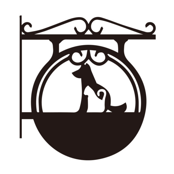 アイアンサイン シルエット Aタイプ ペットショップ・動物病院向け 本体のみ(商品コード：075515)