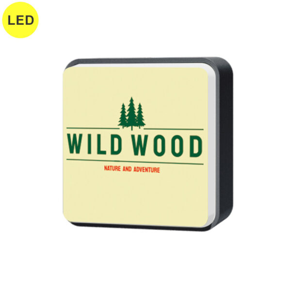 壁面1515角丸アルミLEDブラック HK-LXS1111B 本体のみ (商品コード：077366)