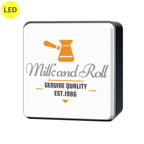 壁面202角丸アルミLEDブラック HK-LXS1131B 本体のみ (商品コード：077367)