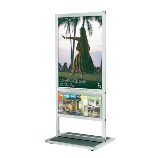 パネルスタンド スライドポスターサイン SPX-856 シルバー アジャスター式 本体のみ(商品コード：143906)